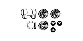 HJS 82 21 6889 Mounting Kit, exhaust system